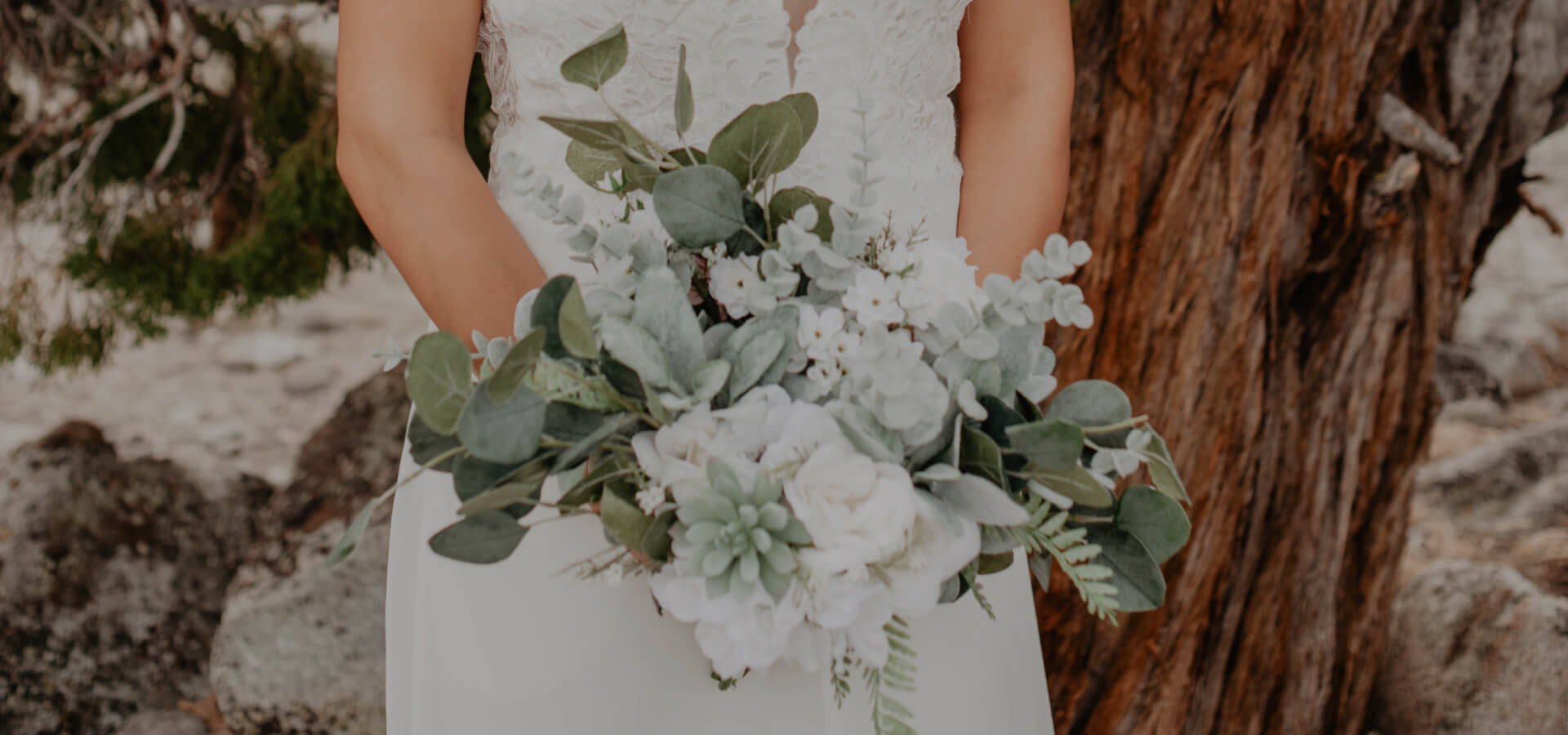 Bride holding a bouquet
